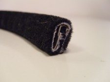 Black Moquette Edge Trim