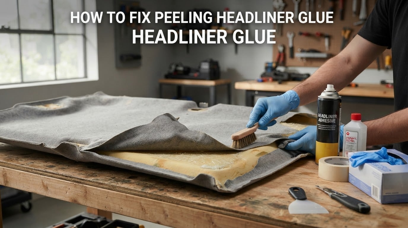 how to fix peeling headliner glue