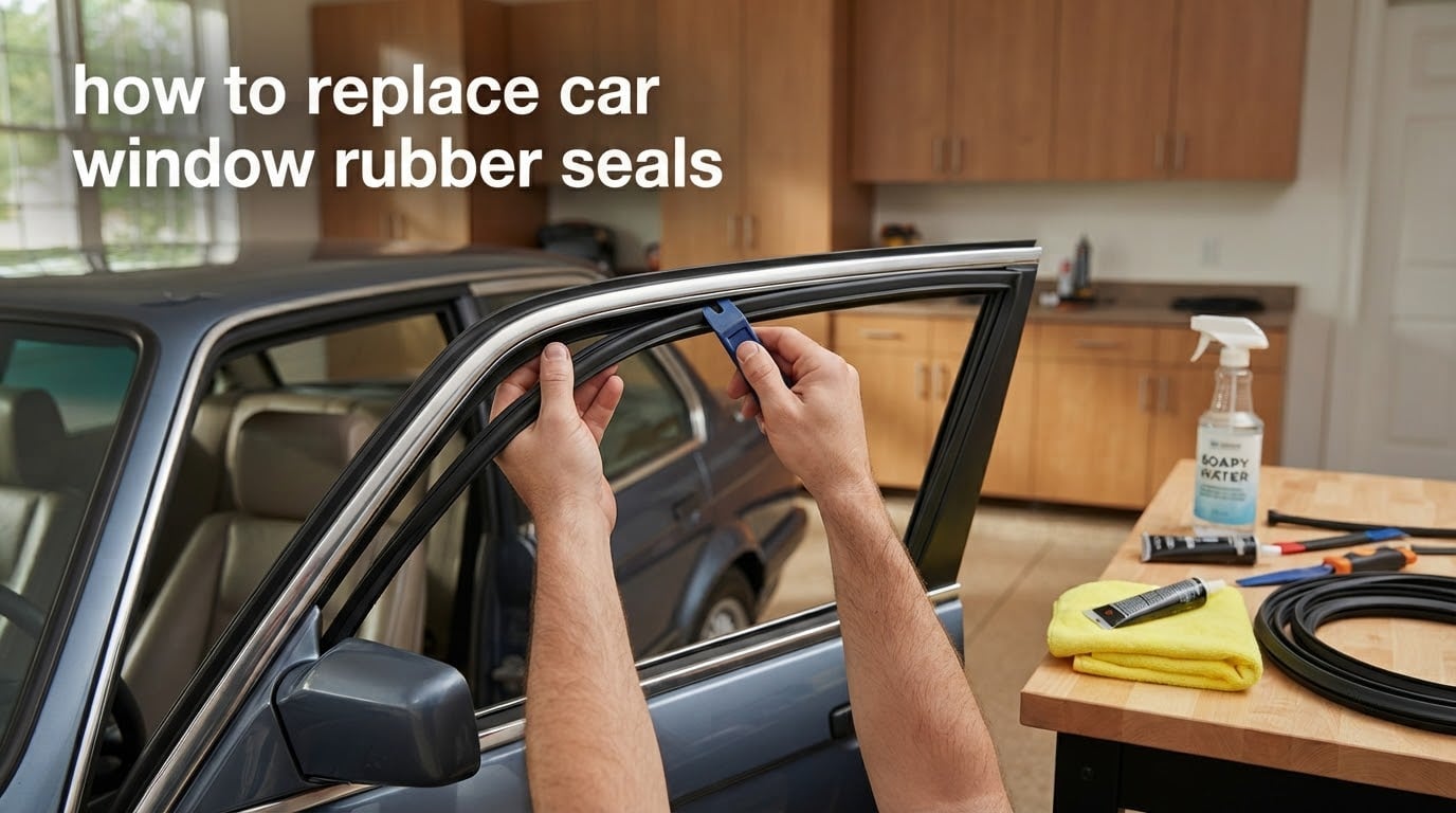 how to replace car window rubber seals