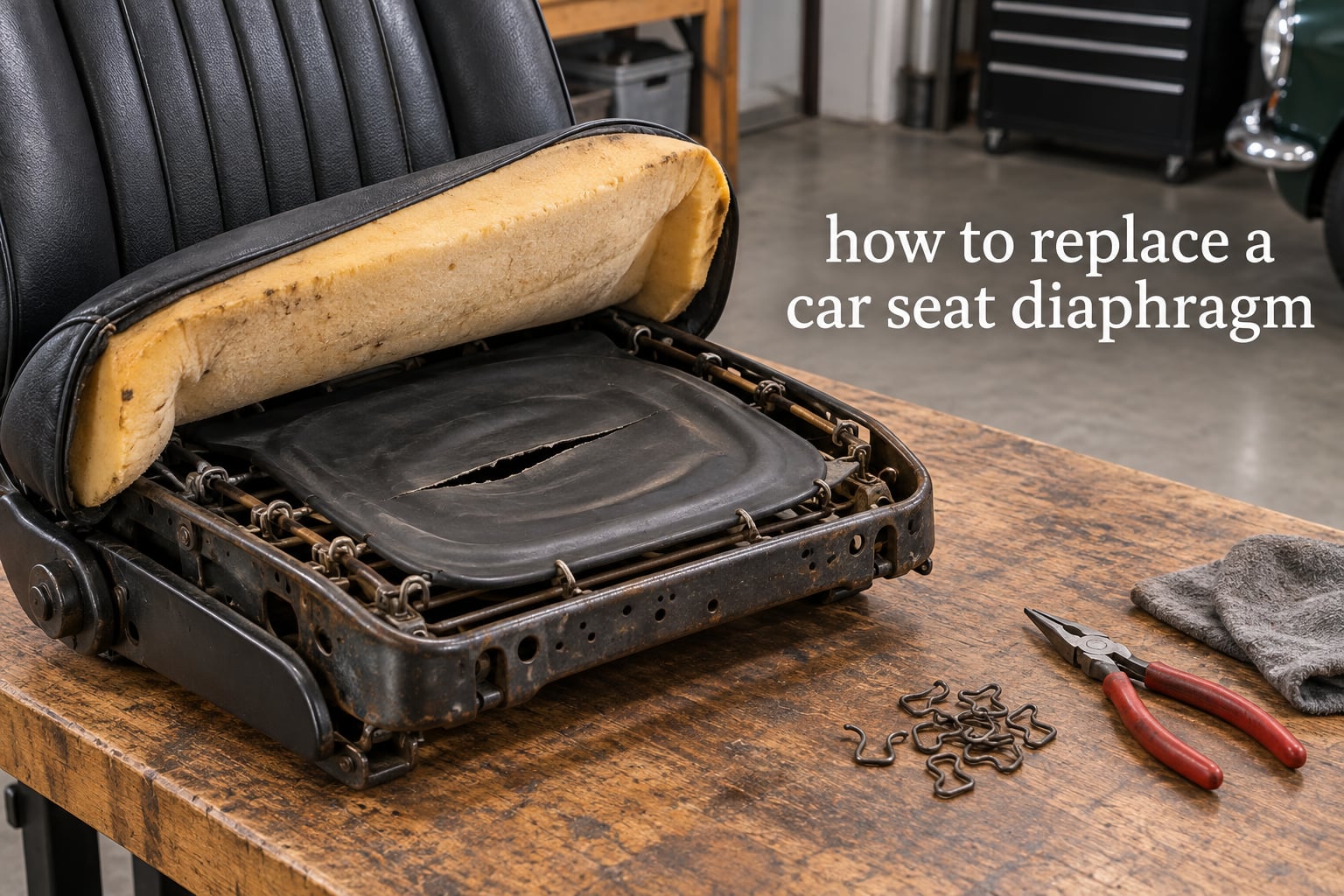 how to replace a car seat diaphragm