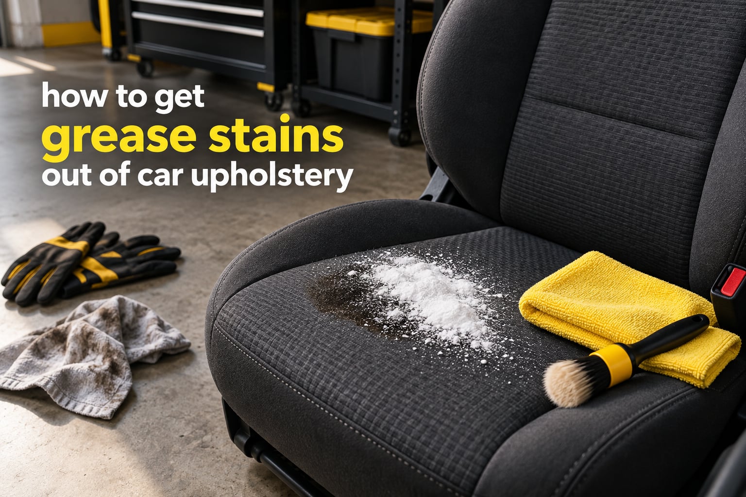 how to get grease stains out of car upholstery