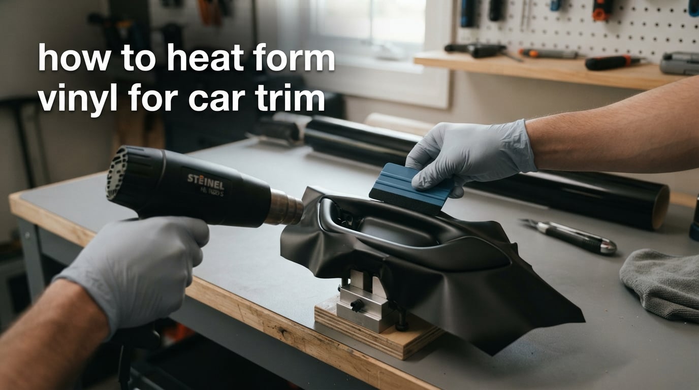 how to heat form vinyl for car trim