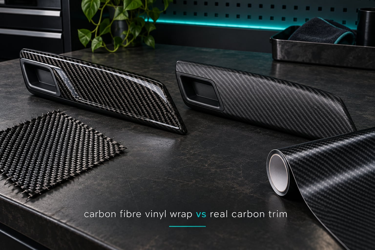 carbon fibre vinyl wrap vs real carbon trim