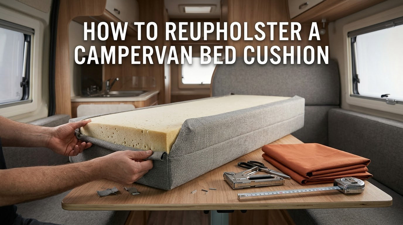 how to reupholster a campervan bed cushion