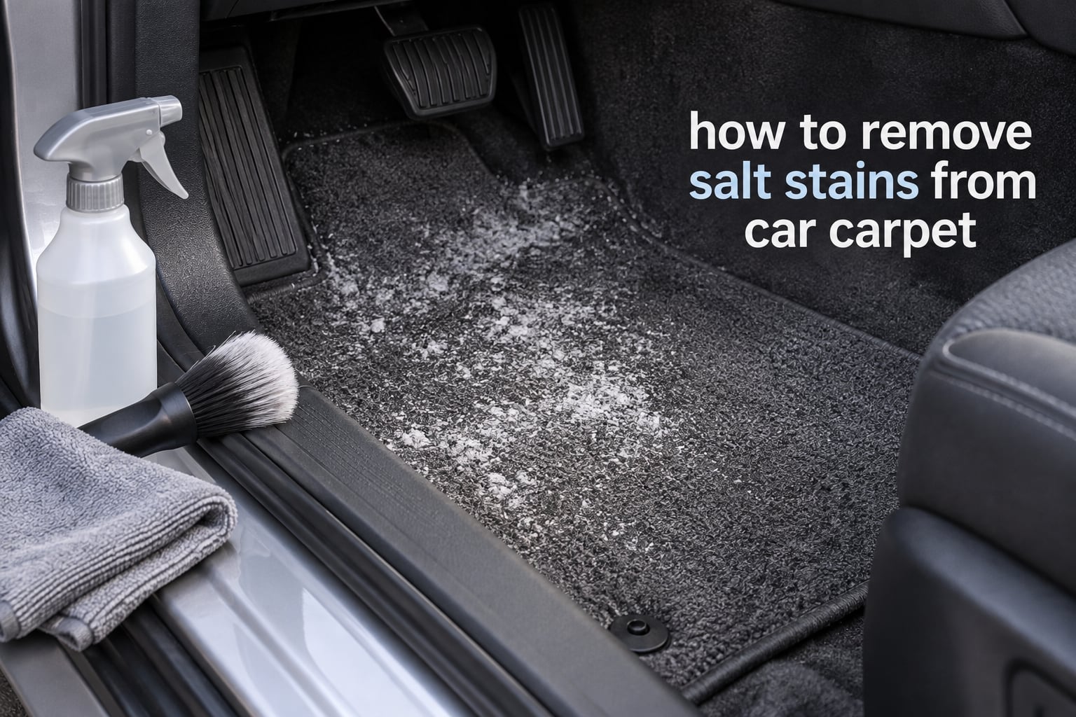 how to remove salt stains from car carpet