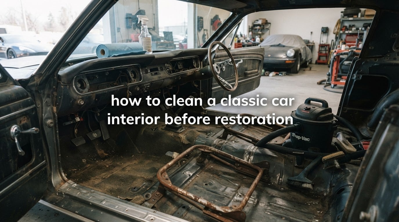 how to clean a classic car interior before restoration