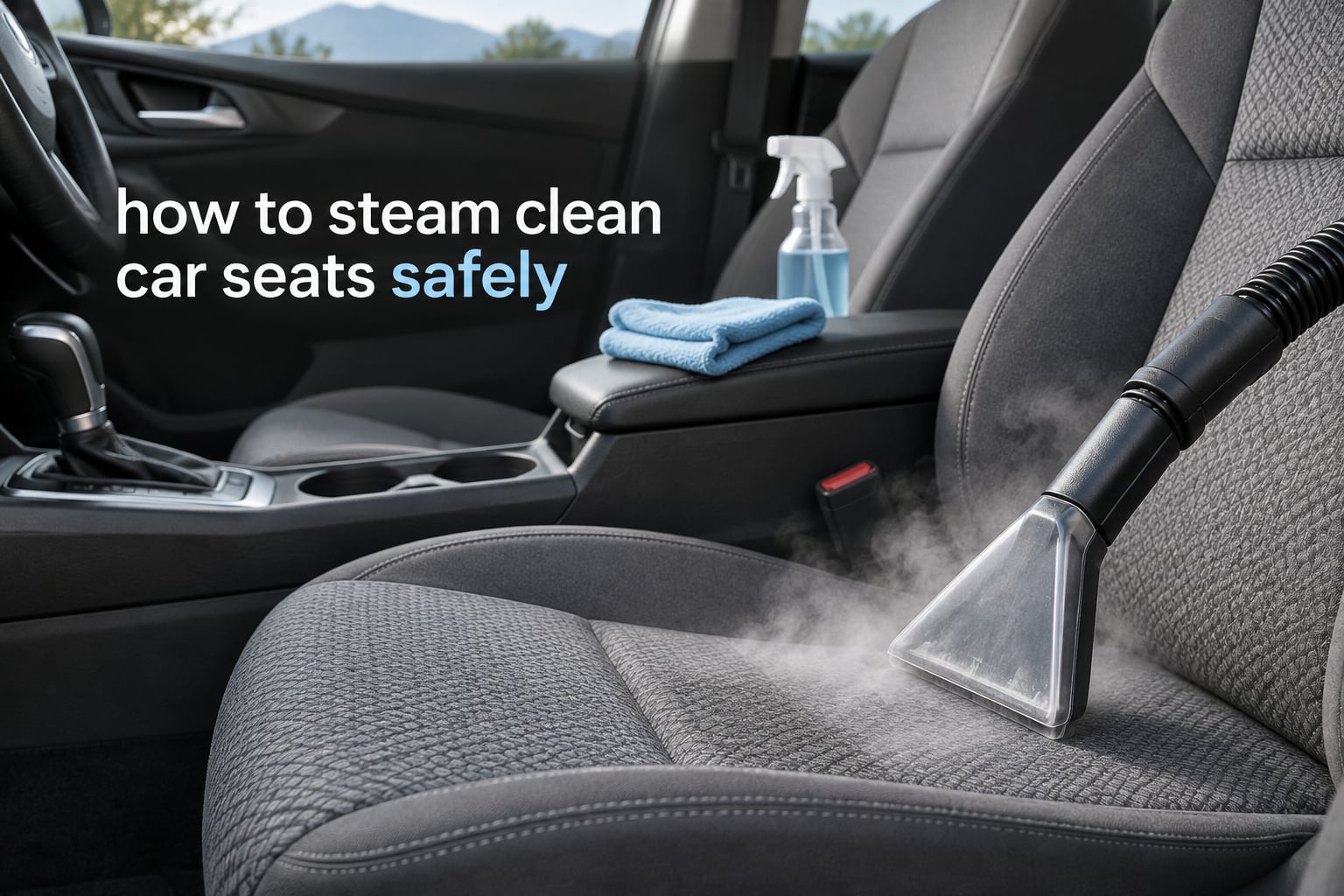 how to steam clean car seats safely
