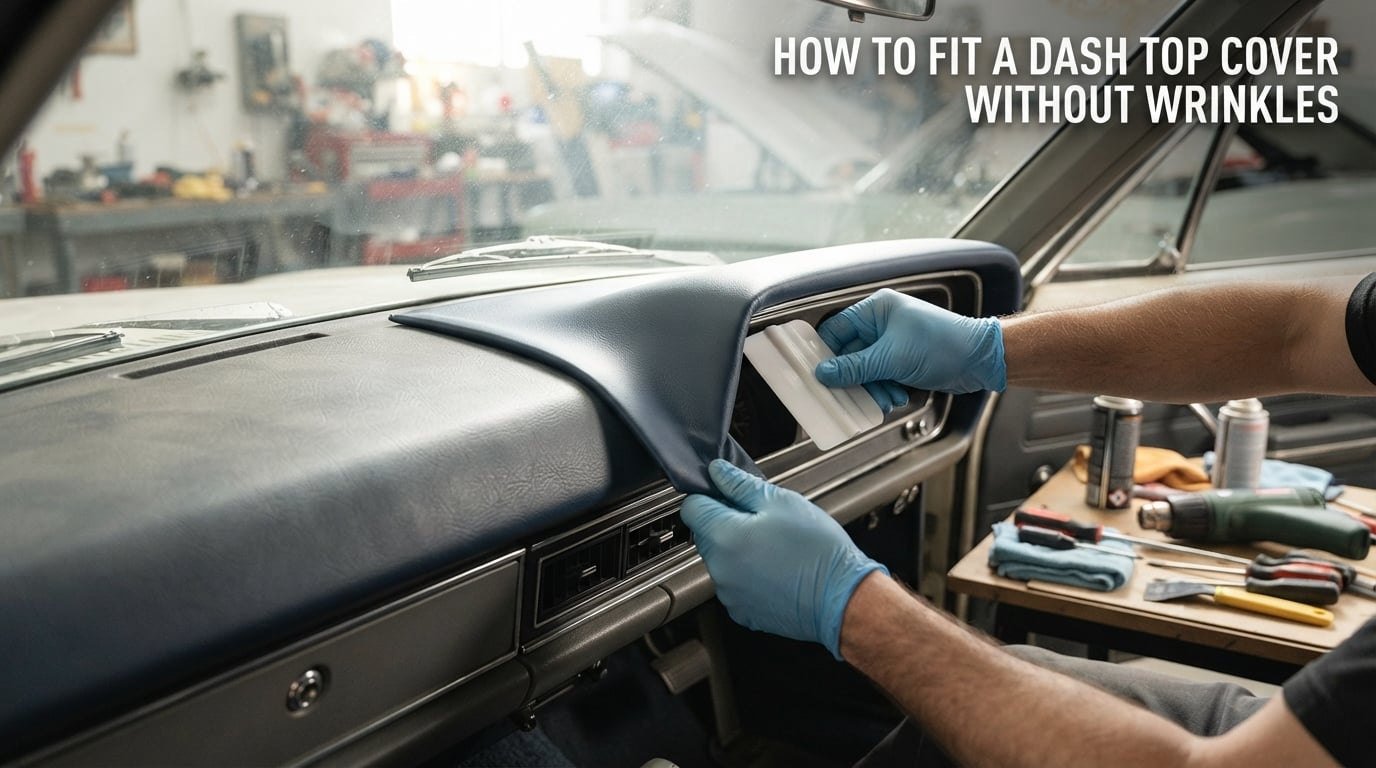 how to fit a dash top cover without wrinkles