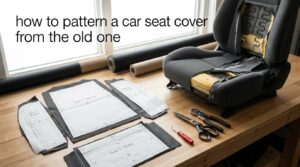 how to pattern a car seat cover from the old one