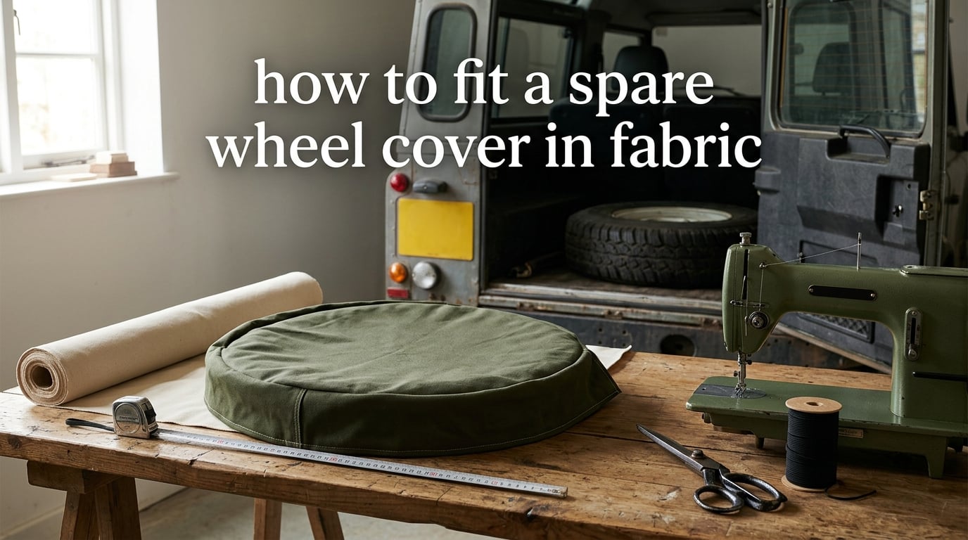 how to fit a spare wheel cover in fabric