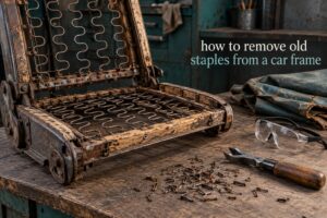 how to remove old staples from a car frame