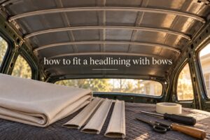 how to fit a headlining with bows