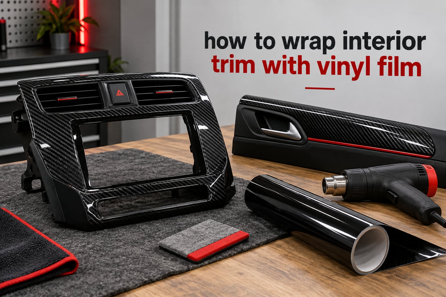 how to wrap interior trim with vinyl film