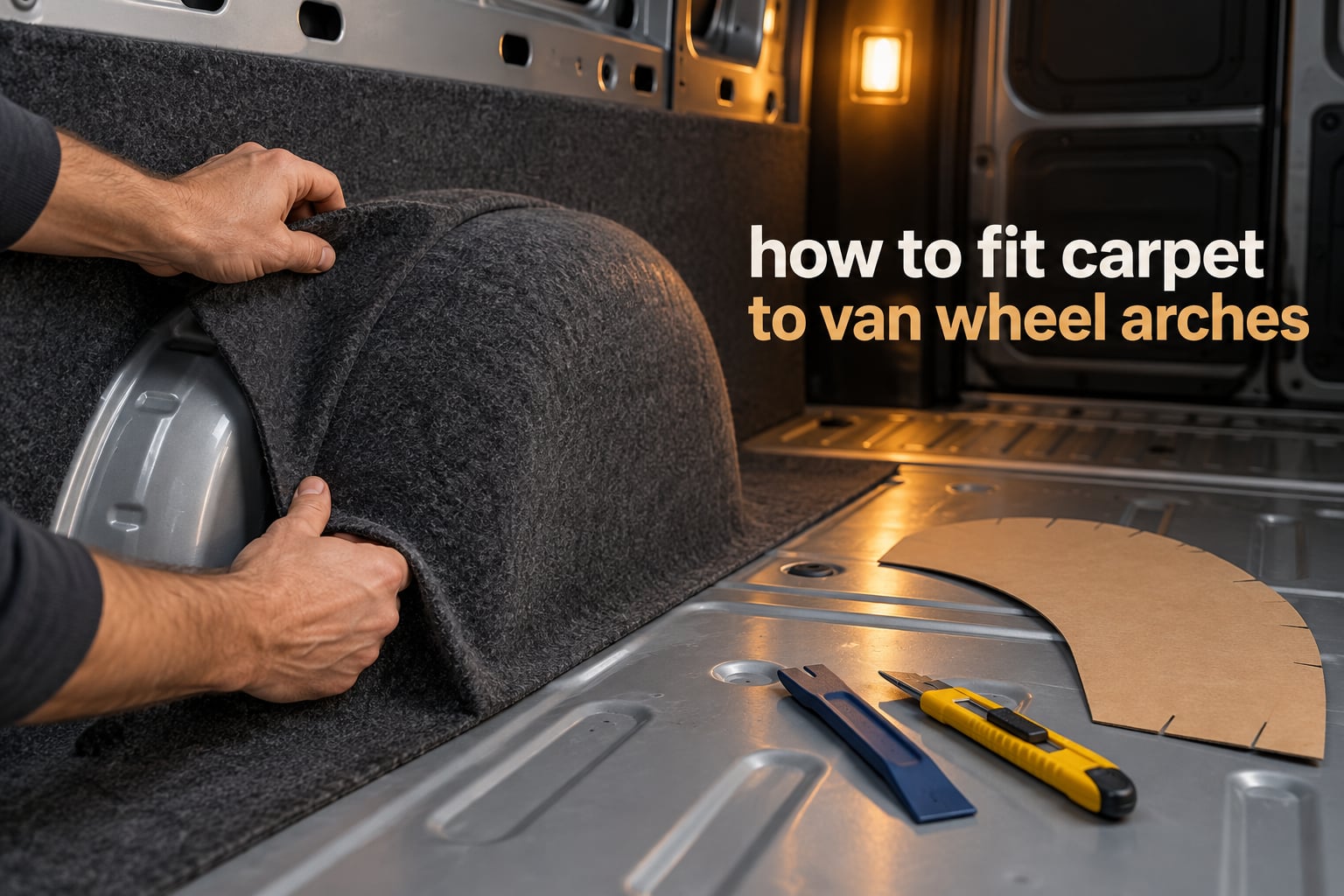 how to fit carpet to van wheel arches