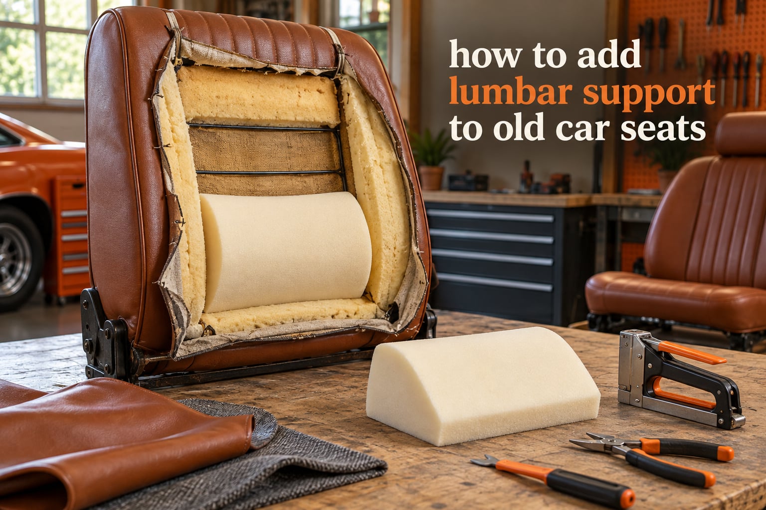 how to add lumbar support to old car seats
