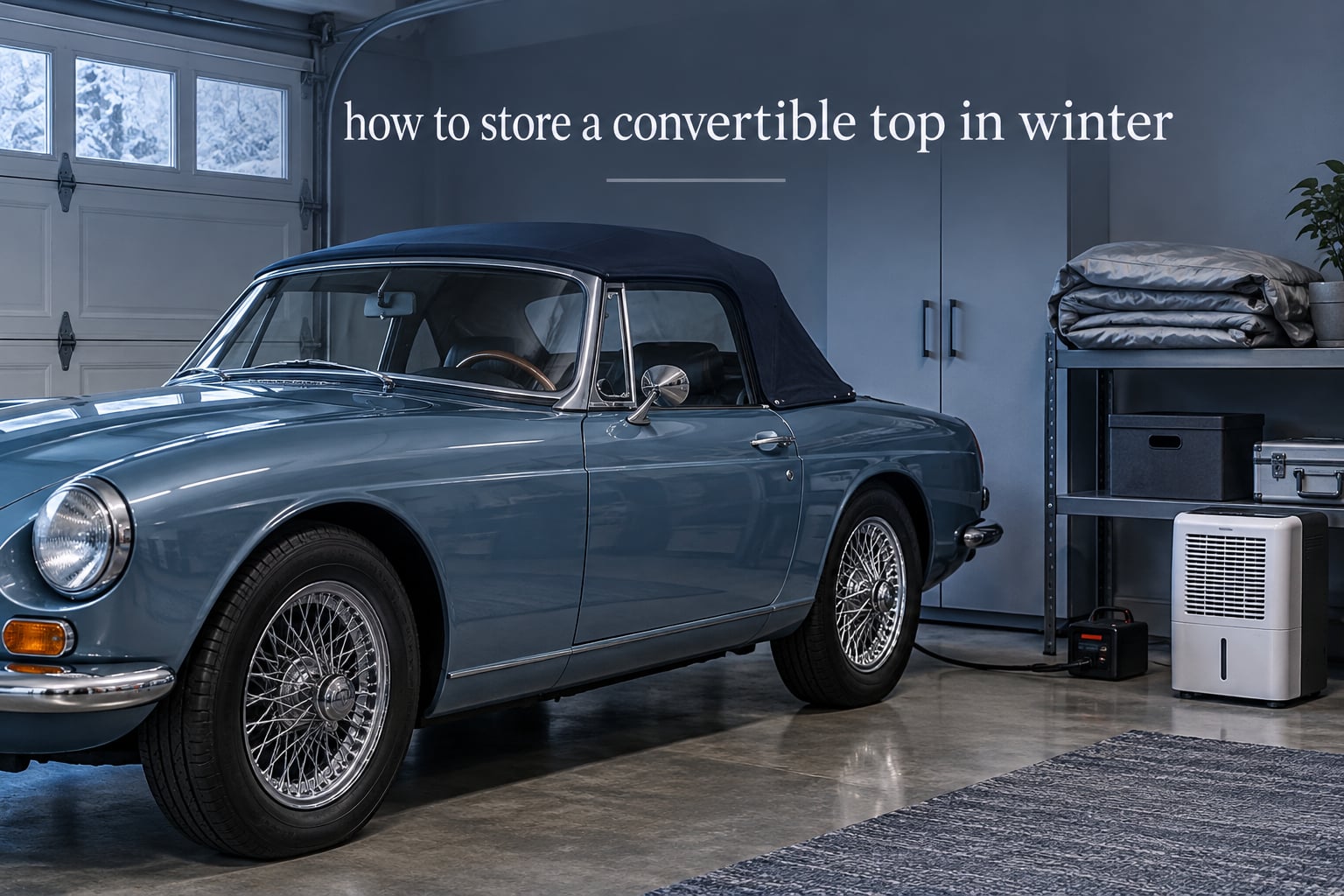 how to store a convertible top in winter