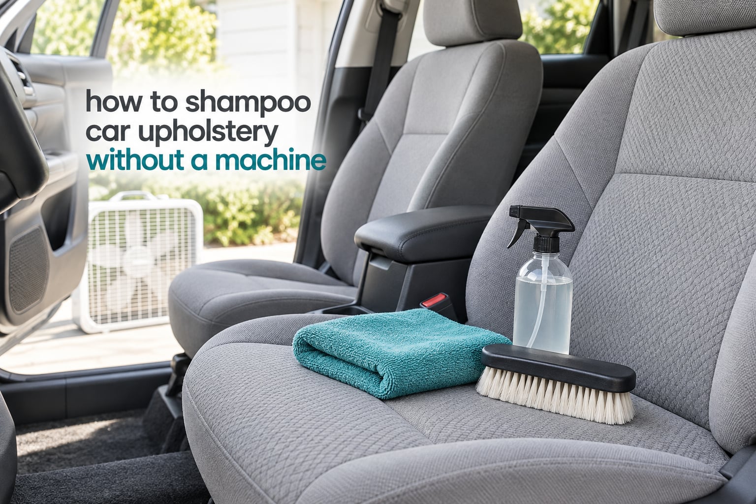 how to shampoo car upholstery without a machine