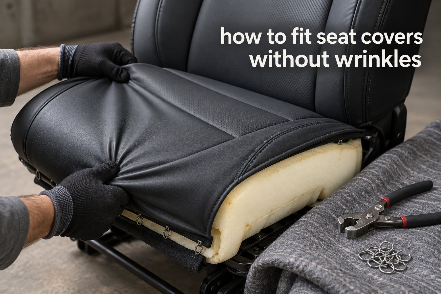 how to fit seat covers without wrinkles