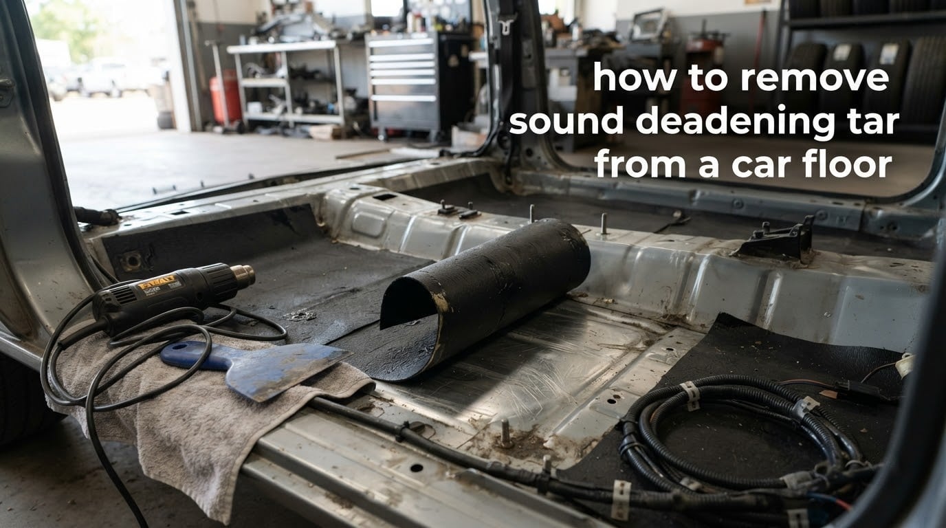 how to remove sound deadening tar from a car floor