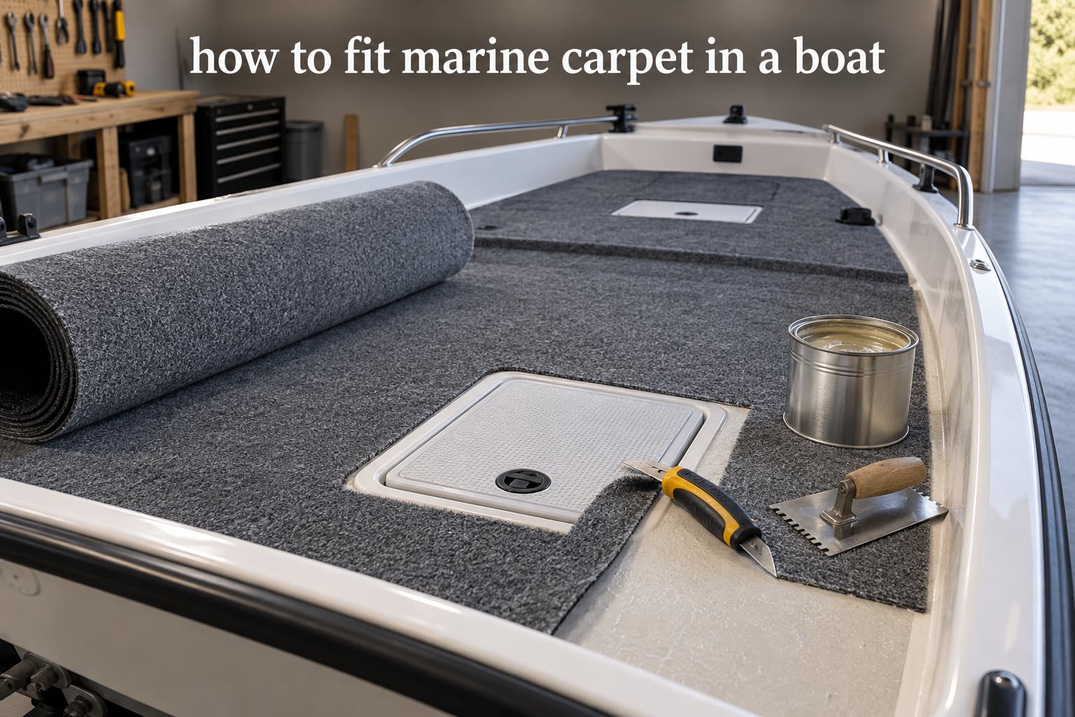 how to fit marine carpet in a boat
