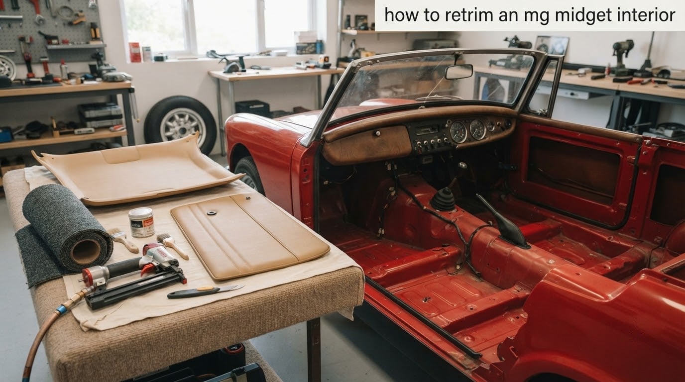 how to retrim an mg midget interior