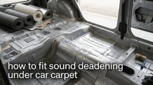 how to fit sound deadening under car carpet