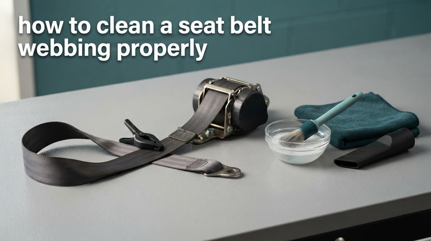 how to clean a seat belt webbing properly