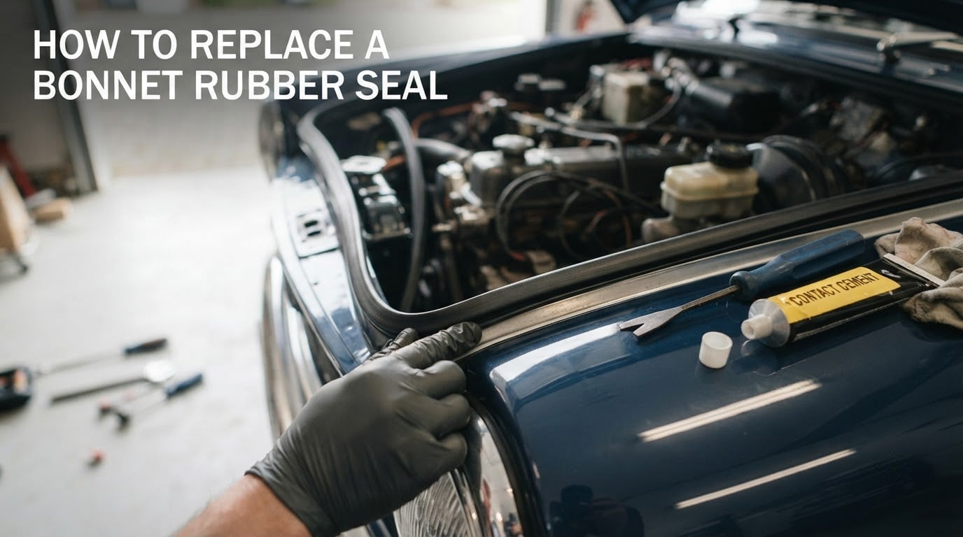 how to replace a bonnet rubber seal