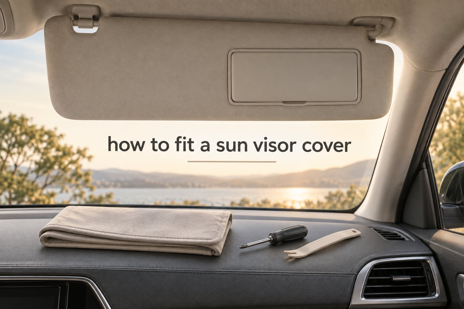 how to fit a sun visor cover