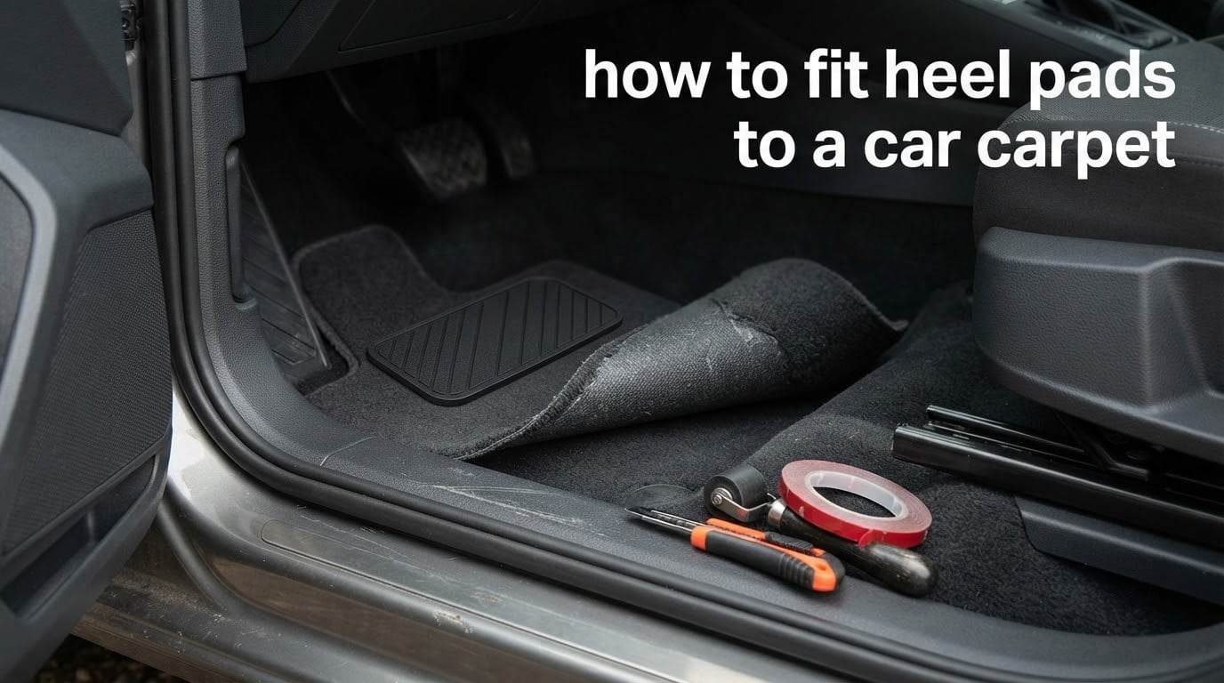 how to fit heel pads to a car carpet