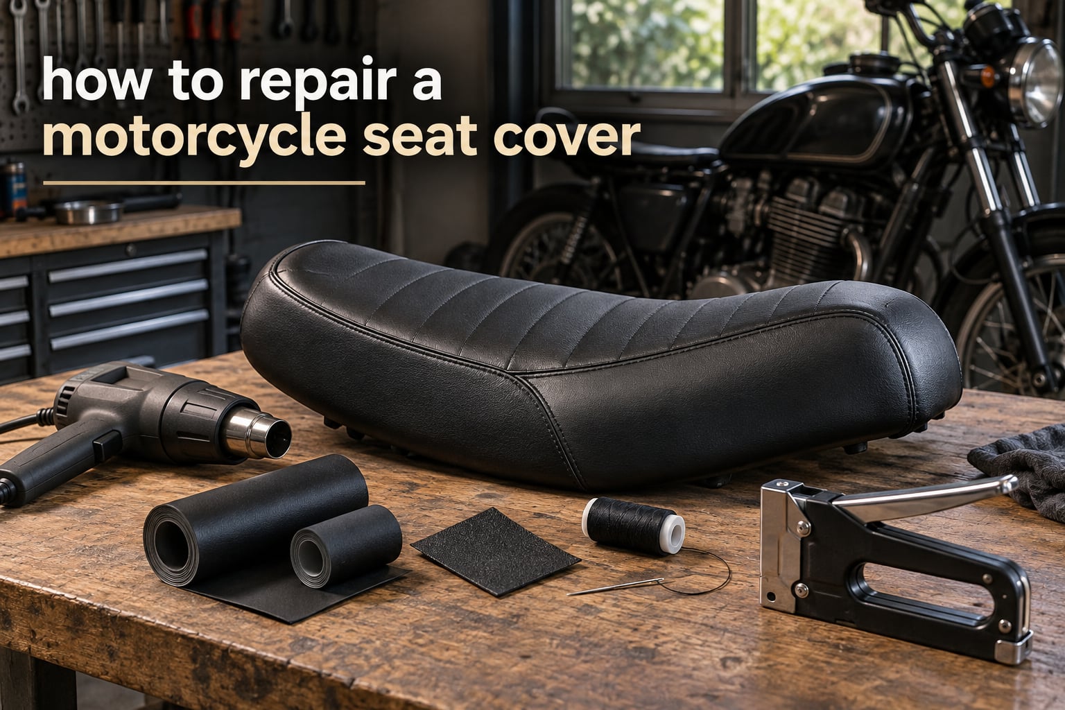 how to repair a motorcycle seat cover
