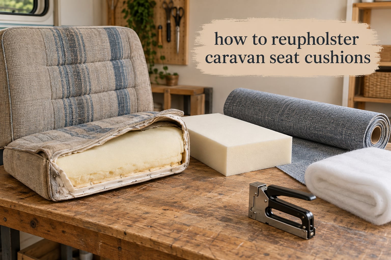 how to reupholster caravan seat cushions
