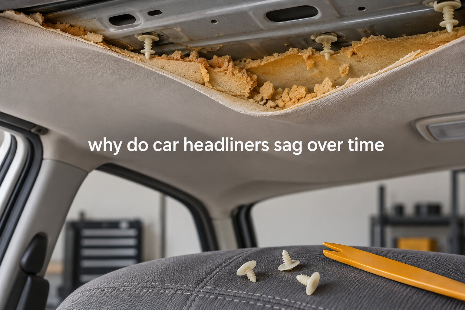 why do car headliners sag over time