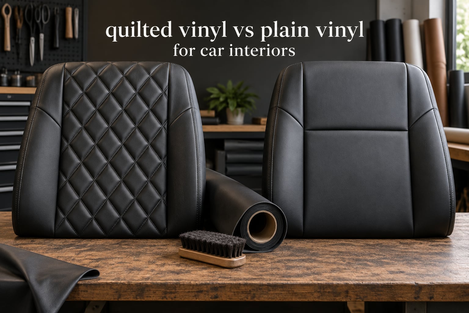 quilted vinyl vs plain vinyl for car interiors