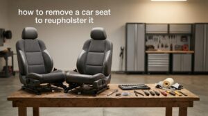 how to remove a car seat to reupholster it