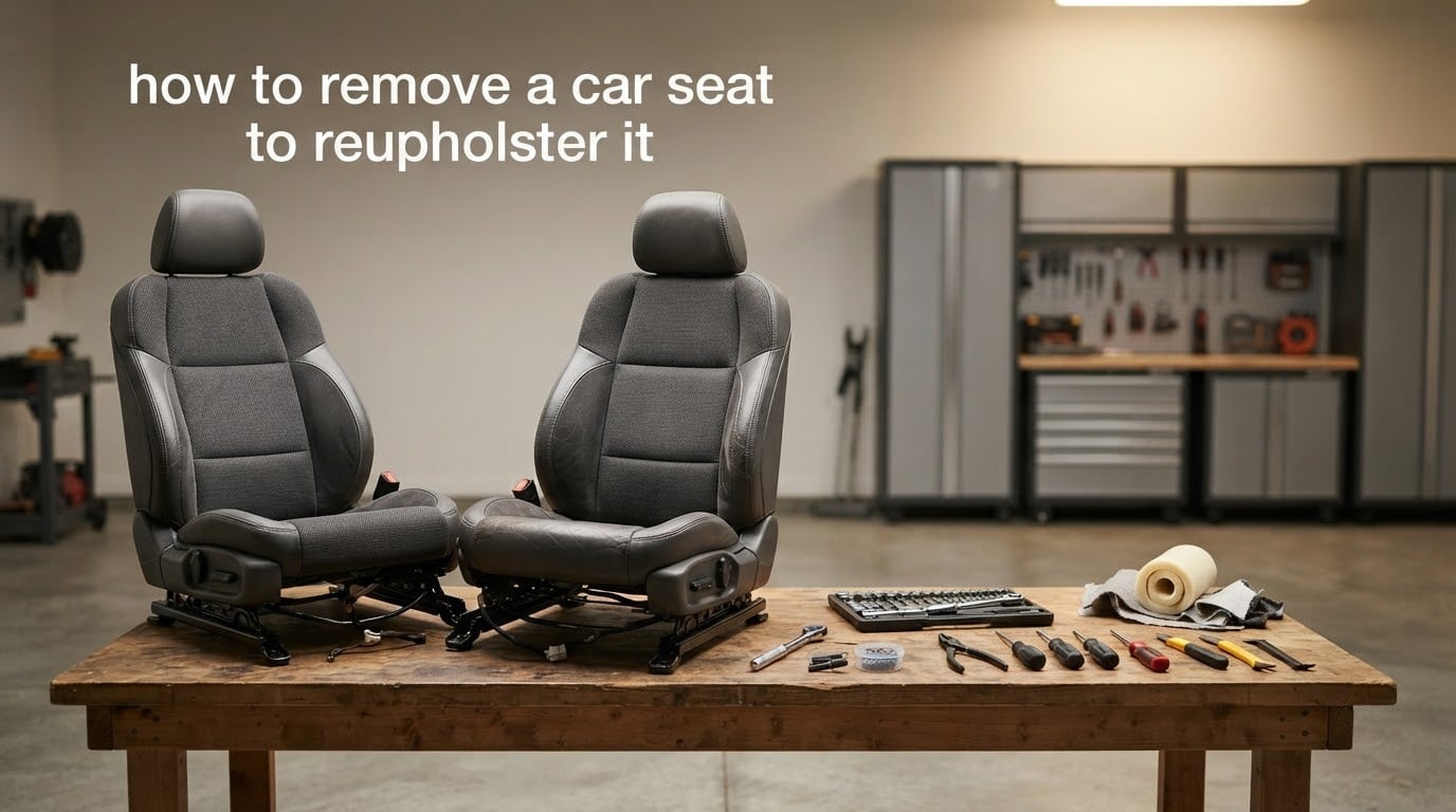 how to remove a car seat to reupholster it