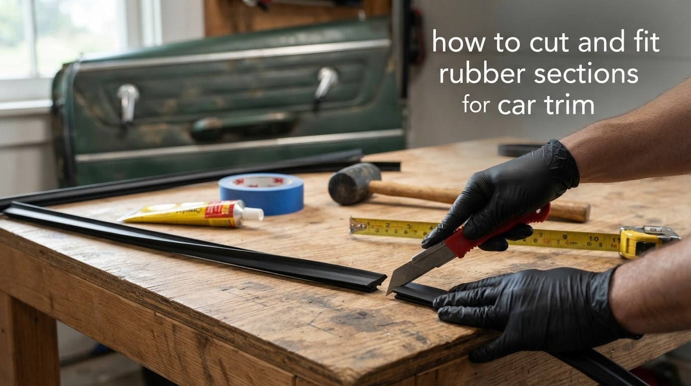 how to cut and fit rubber sections for car trim
