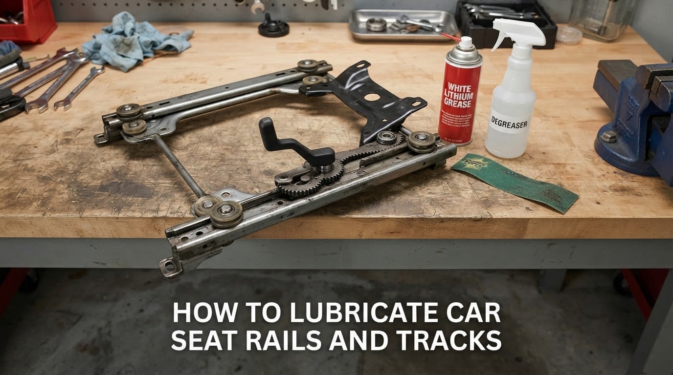 how to lubricate car seat rails and tracks