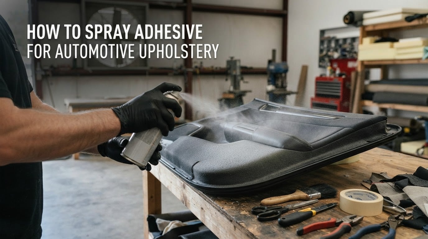 how to spray adhesive for automotive upholstery