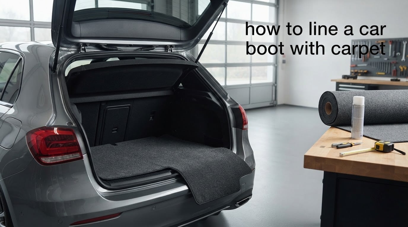 how to line a car boot with carpet