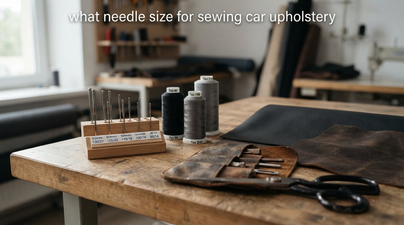what needle size for sewing car upholstery