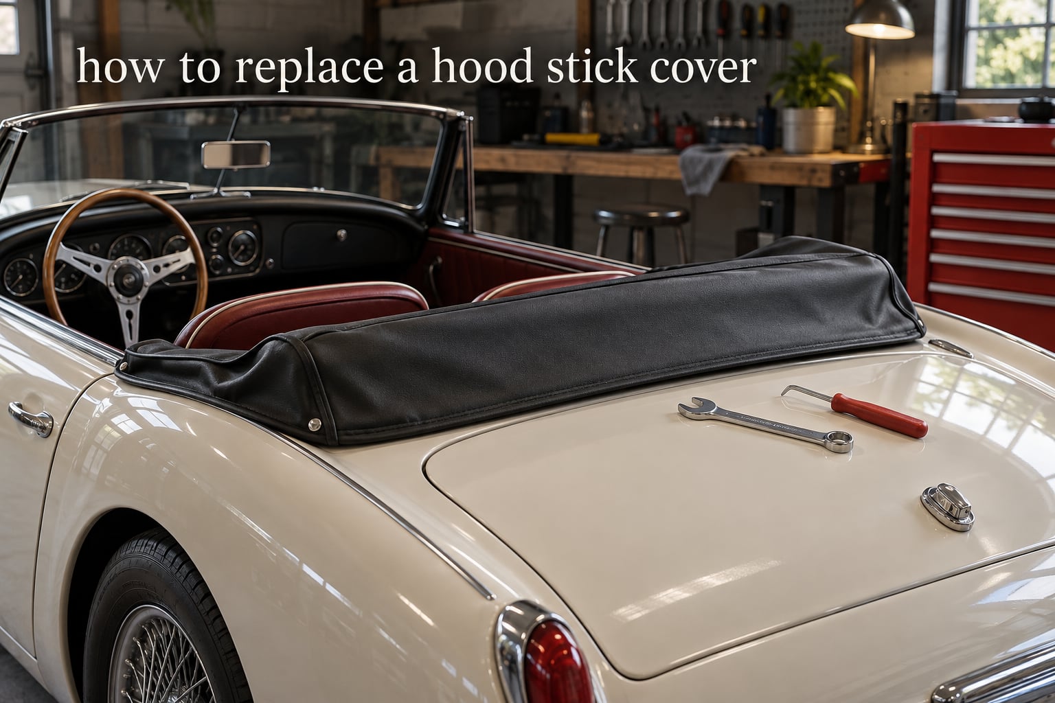 how to replace a hood stick cover