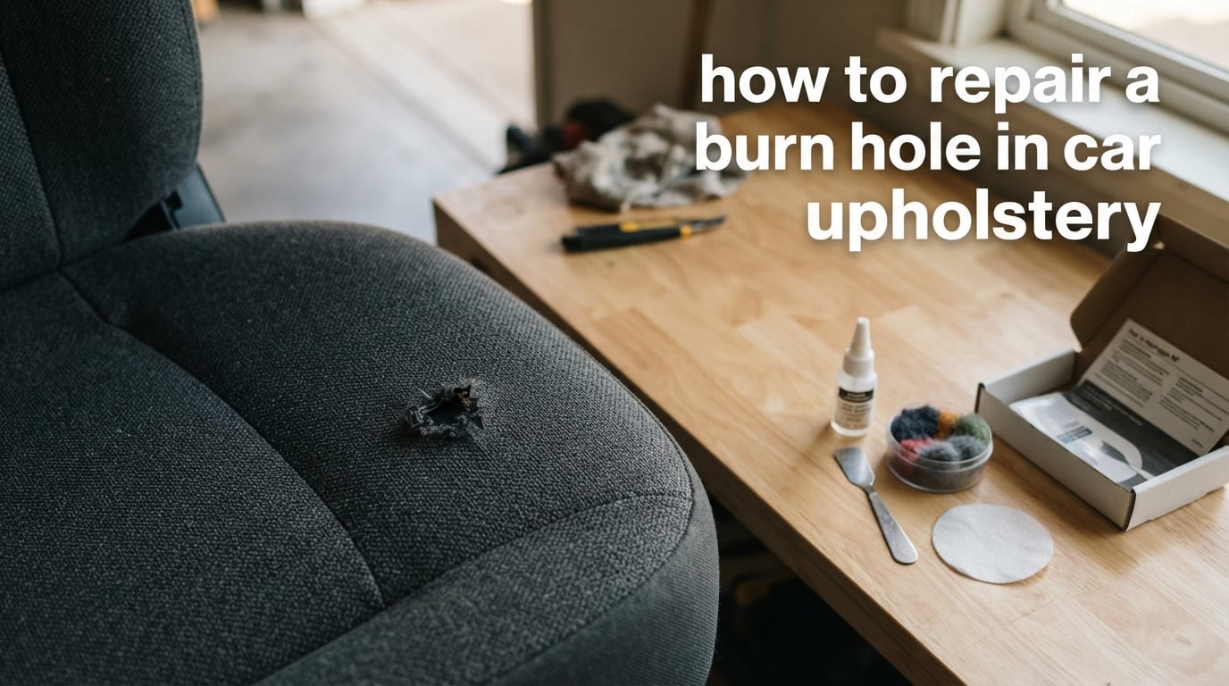 how to repair a burn hole in car upholstery