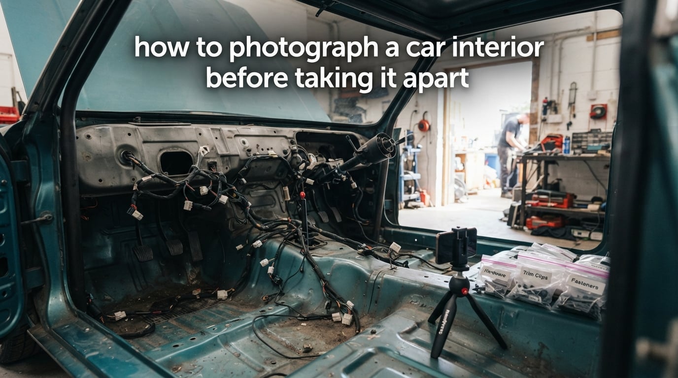 how to photograph a car interior before taking it apart