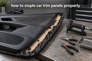 how to staple car trim panels properly