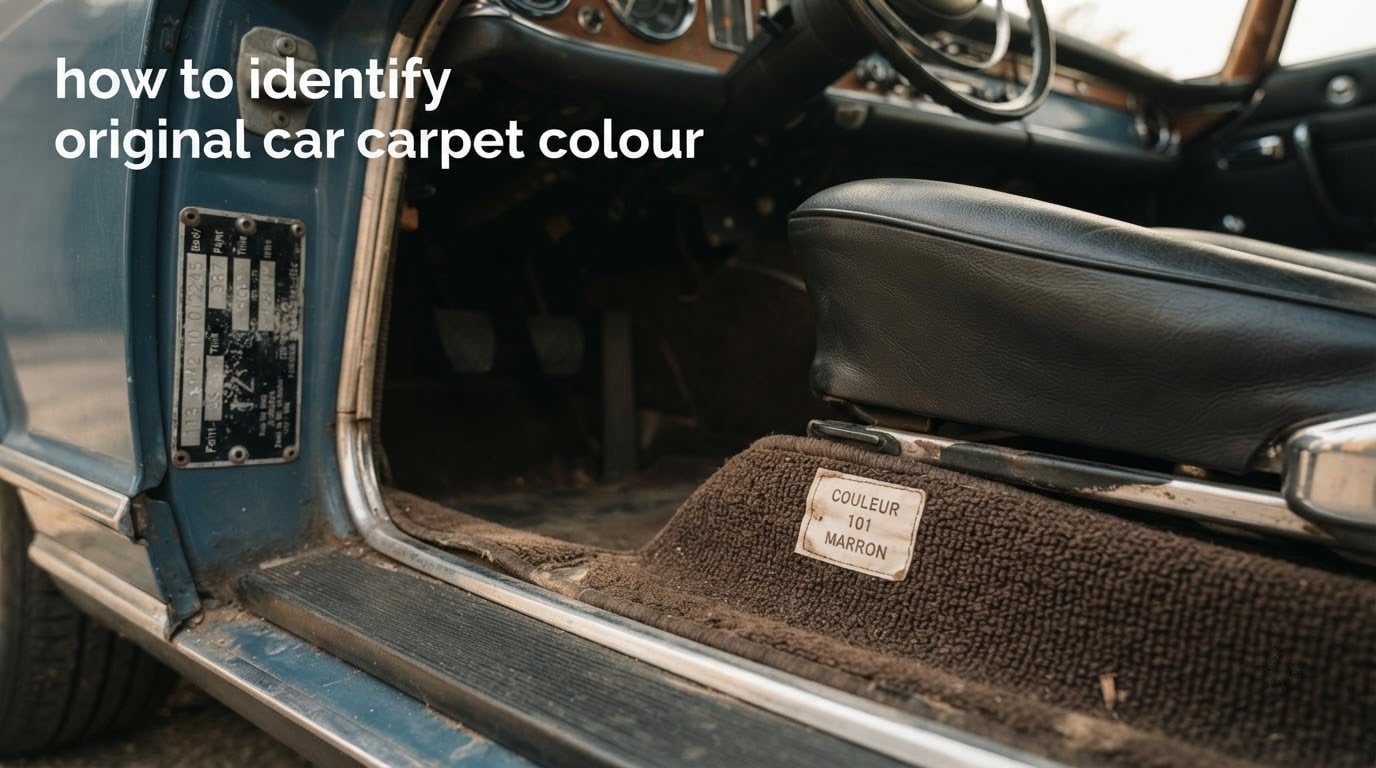 how to identify original car carpet colour