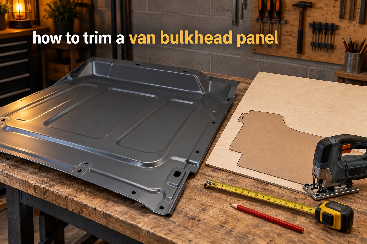how to trim a van bulkhead panel