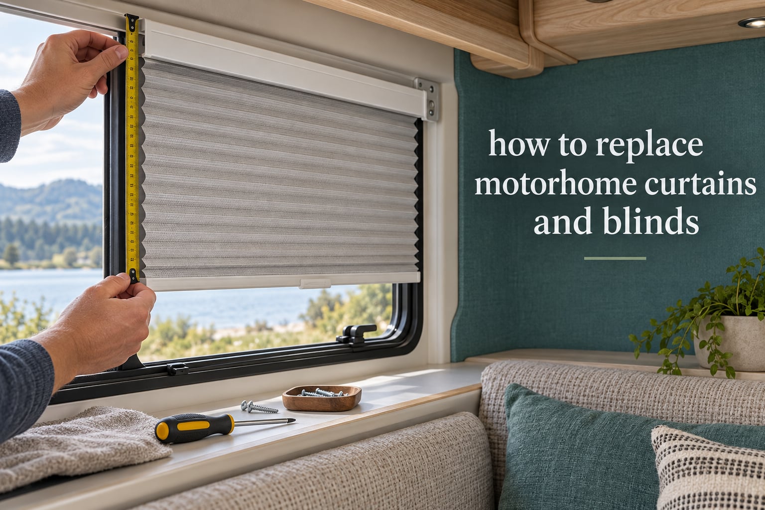how to replace motorhome curtains and blinds