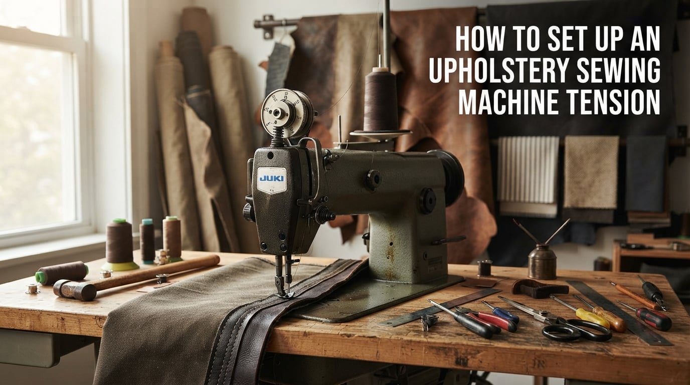 how to set up an upholstery sewing machine tension
