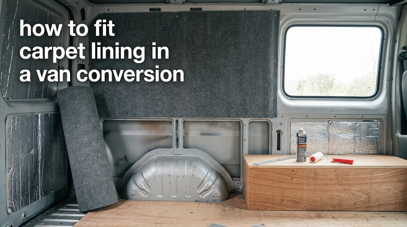 how to fit carpet lining in a van conversion